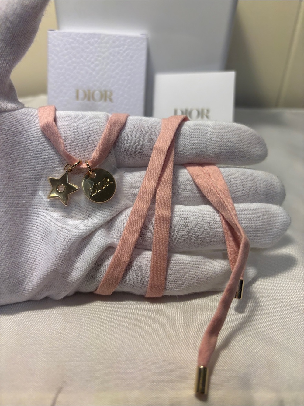✨ NIB GWP - Authentic Dior Beauty VIP Pink Ribbon Necklace / Bracelet / Choker✨